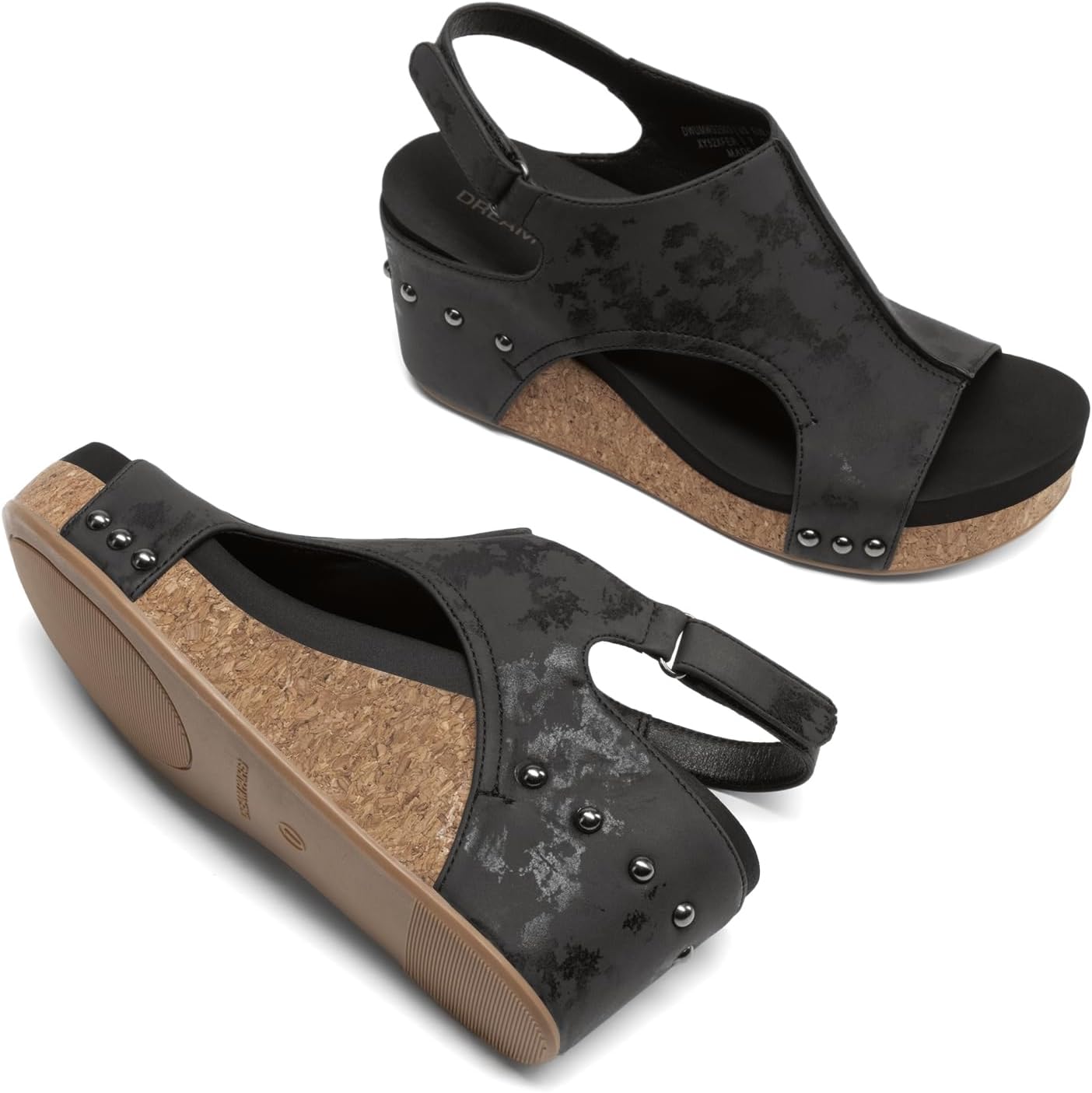 DREAM PAIRS Women's Platform Wedge Sandals, Comfortable Peep-Toe Cork Casual & Dressy Summer Lightweight Shoes For All Day Wear - Image 6