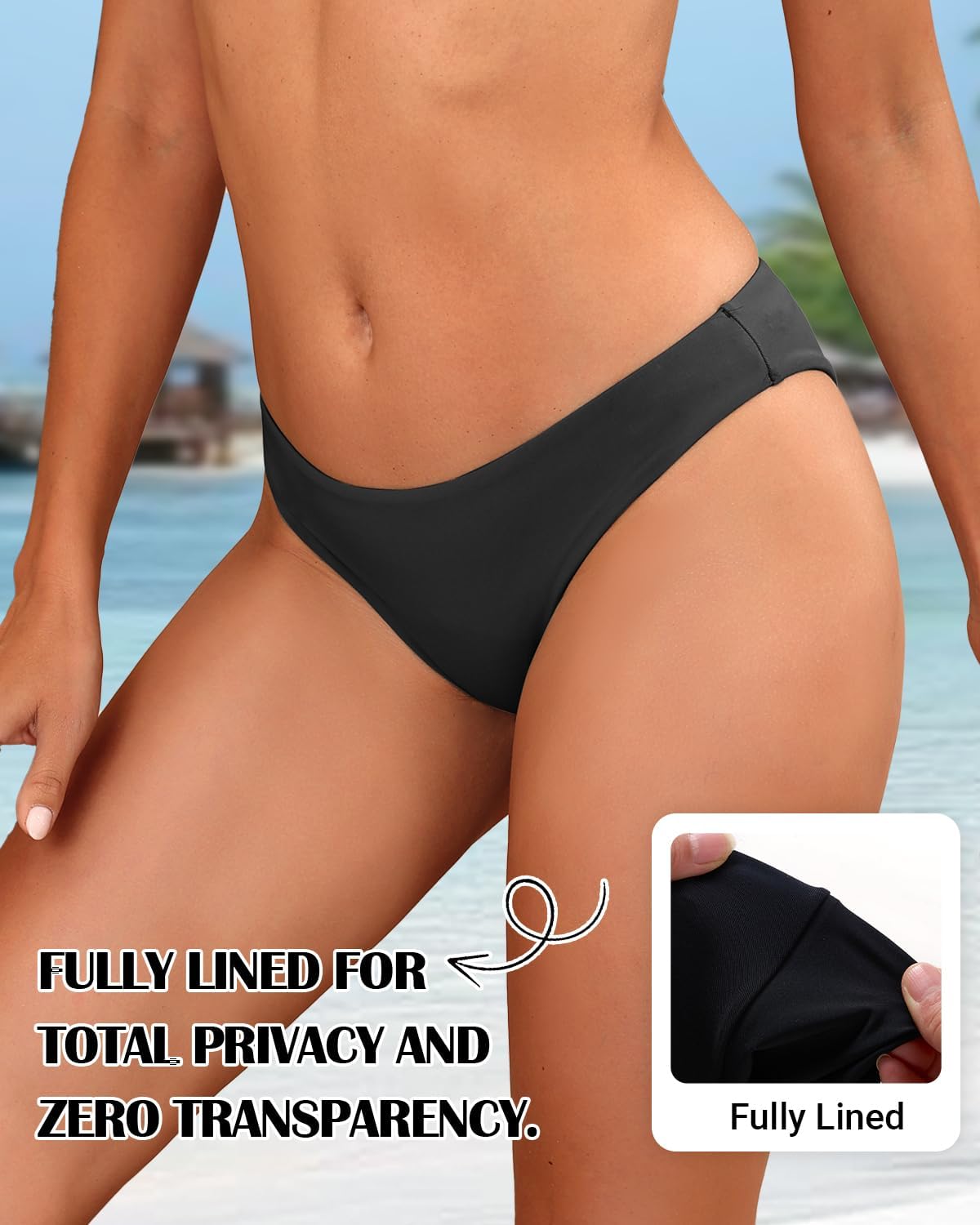 Tempt Me Women Low Rise Bikini Bottoms - Moderate Coverage Bathing Suit Bottoms Low Waisted Swimsuit Bottoms Brief 2025 - Image 3