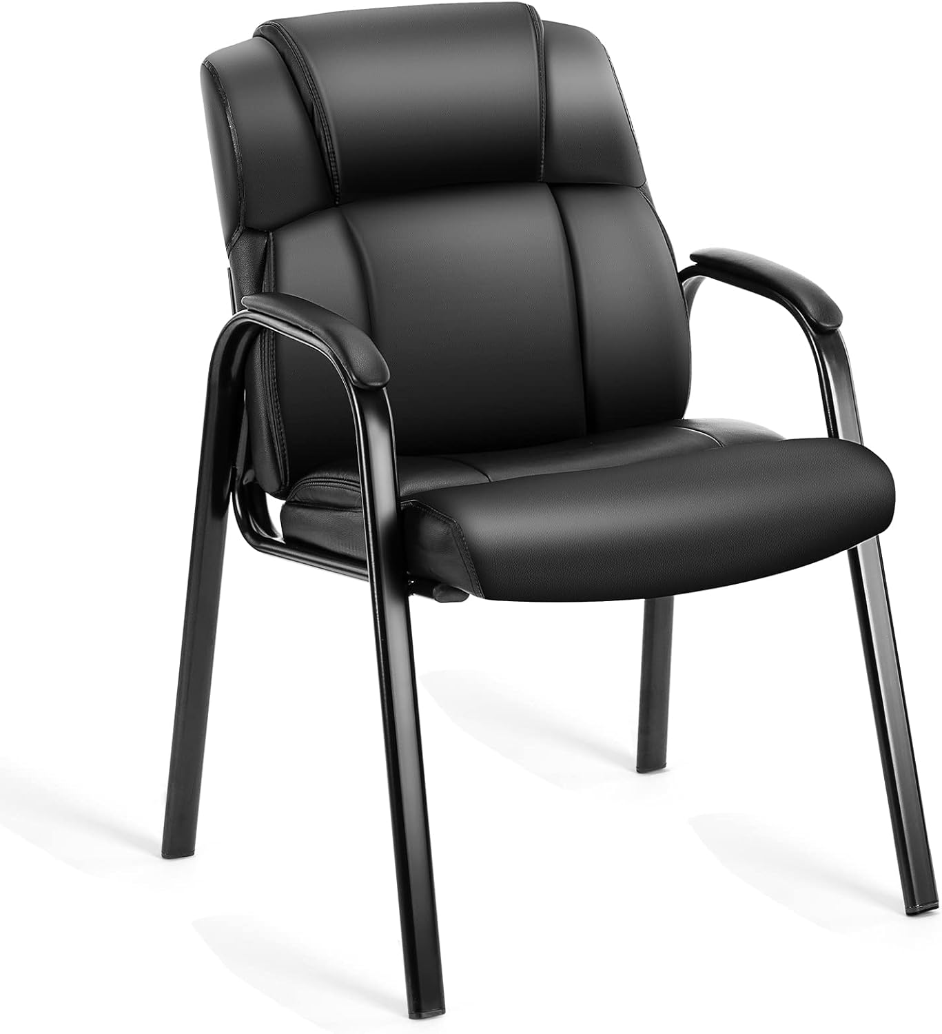 OLIXIS Waiting Room Chairs Set of 4, Leather Office Desk Reception Guest Stationary Side Chair with Padded Arms for Home Conference Lobby Area Meeting Church Medical Clinic Elderly Student - Image 7