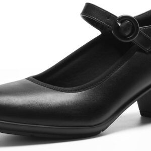 DREAM PAIRS Mary Jane Shoes Women Low Chunky Heels Closed Toe Pumps Comfortable Work Business Dress Shoes