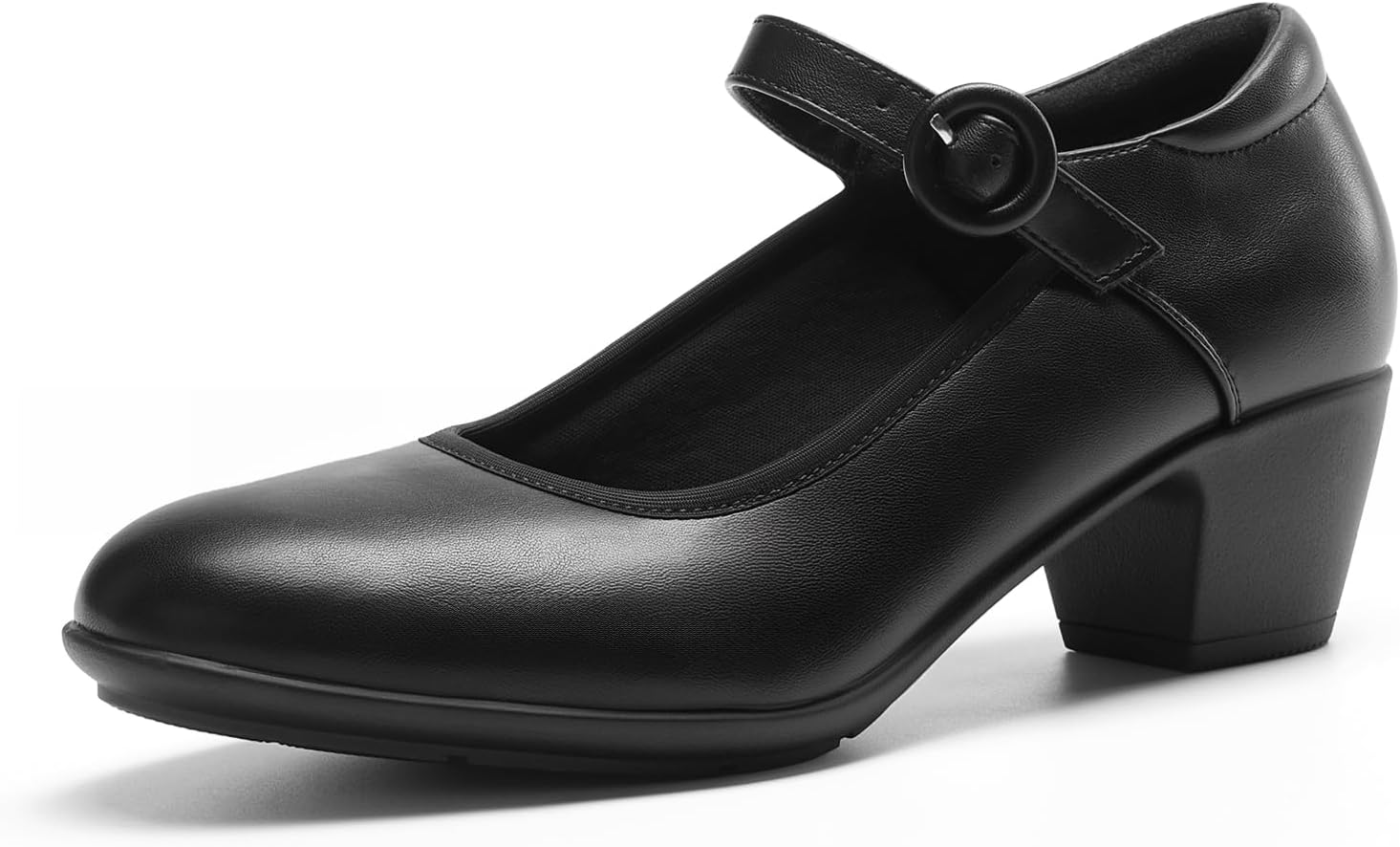 DREAM PAIRS Mary Jane Shoes Women Low Chunky Heels Closed Toe Pumps Comfortable Work Business Dress Shoes