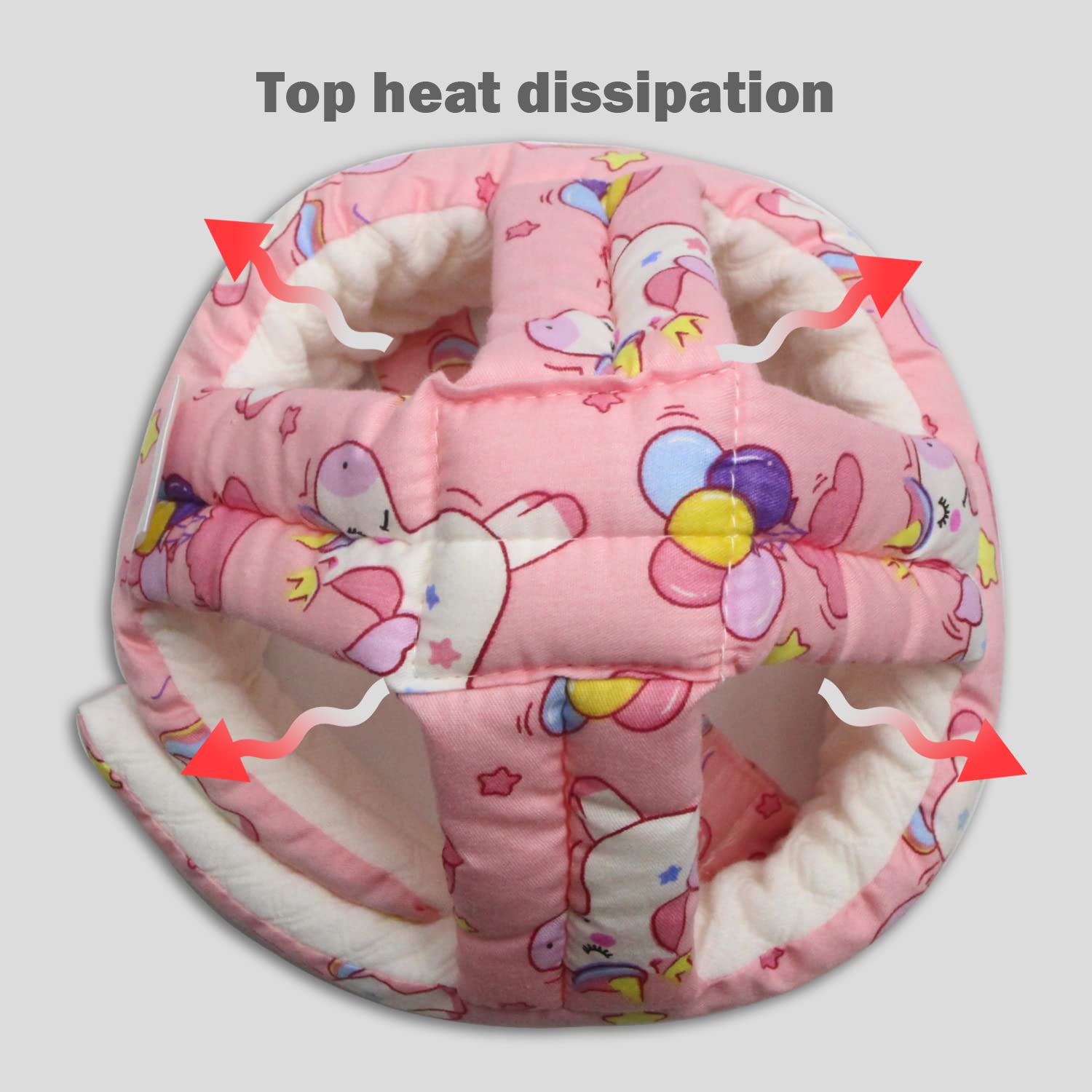 Baby Head Protector Baby Helmet for Crawling Walking, No Bumps Safety Head Adjustable Protective Cap for Walking, Playing (Unicorn) - Image 5