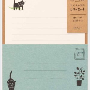 Midori Letter Set 91802542 Ego Cat Pattern
