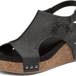 DREAM PAIRS Women’s Platform Wedge Sandals, Comfortable Peep-Toe Cork Casual & Dressy Summer Lightweight Shoes For All Day Wear