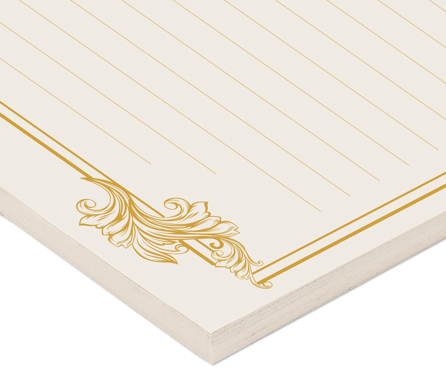XXINMOH 90 Piece Stationery Set - 60 Vintage-Style Paper Sheets + 30 Envelopes, Gold Border Letter Writing Paper for Love Letters & Party Invitations - Image 5