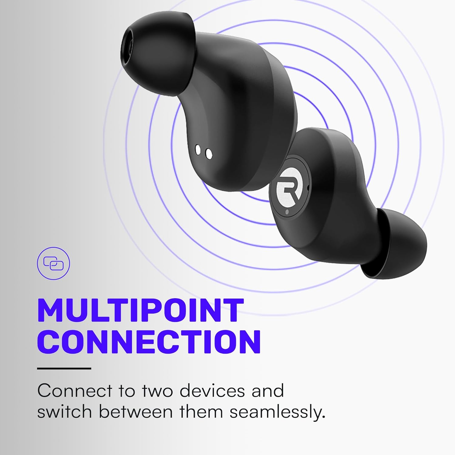 Raycon Everyday Classic Bluetooth Wireless Earbuds + Microphone with Active Noise Canceling, Sweat & Water-Resistant Earphones, Ear Buds Wireless Bluetooth Up to 32 Hours Playtime (Black) - Image 9