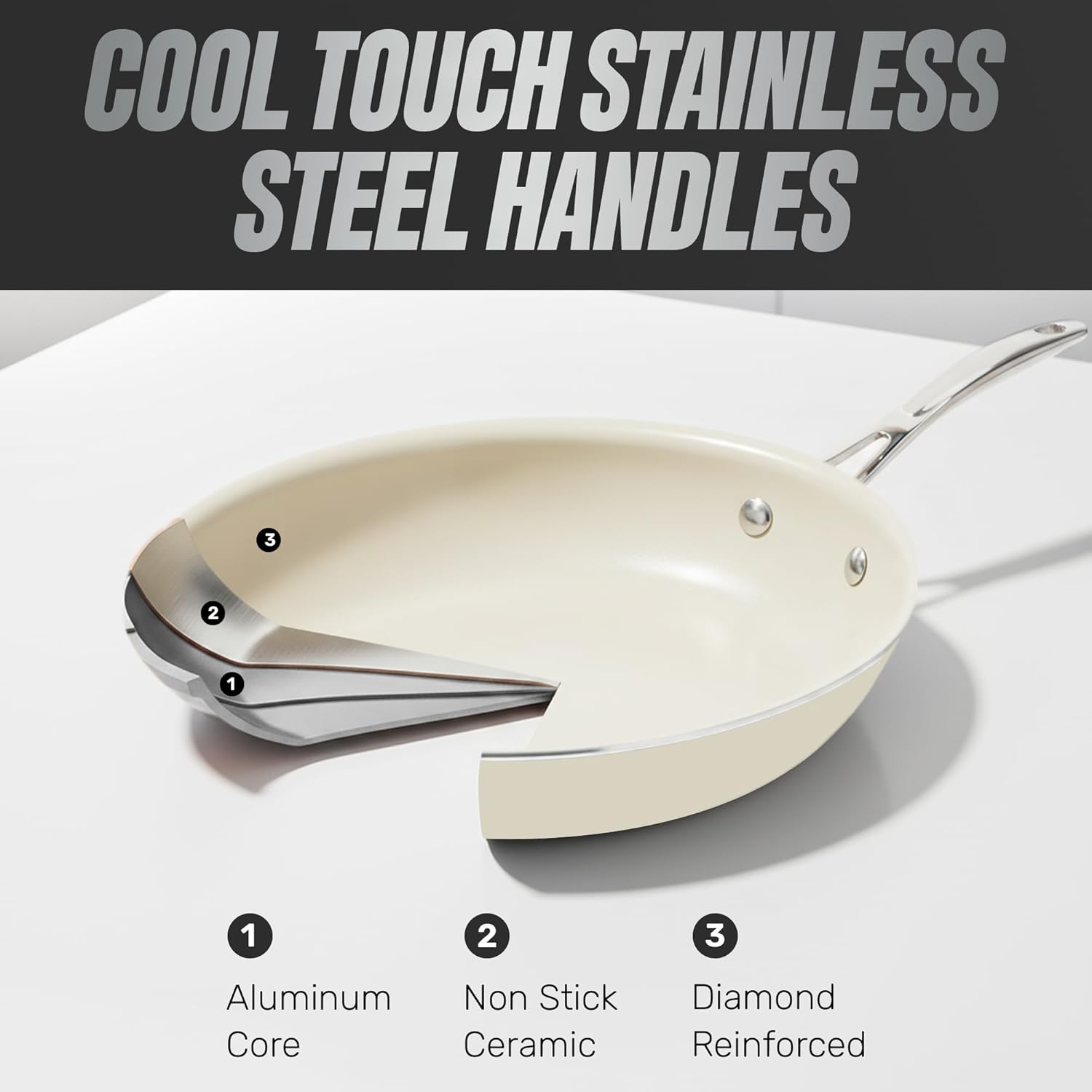 GOTHAM STEEL 20 Pc Ceramic Cookware Set Nonstick, Ceramic Pots and Pans Set Non Stick for Kitchen with Bakeware, Cooking Utensils & Steamer, Non Toxic PFOA PFOS Free, Oven & Dishwasher Safe - Image 8