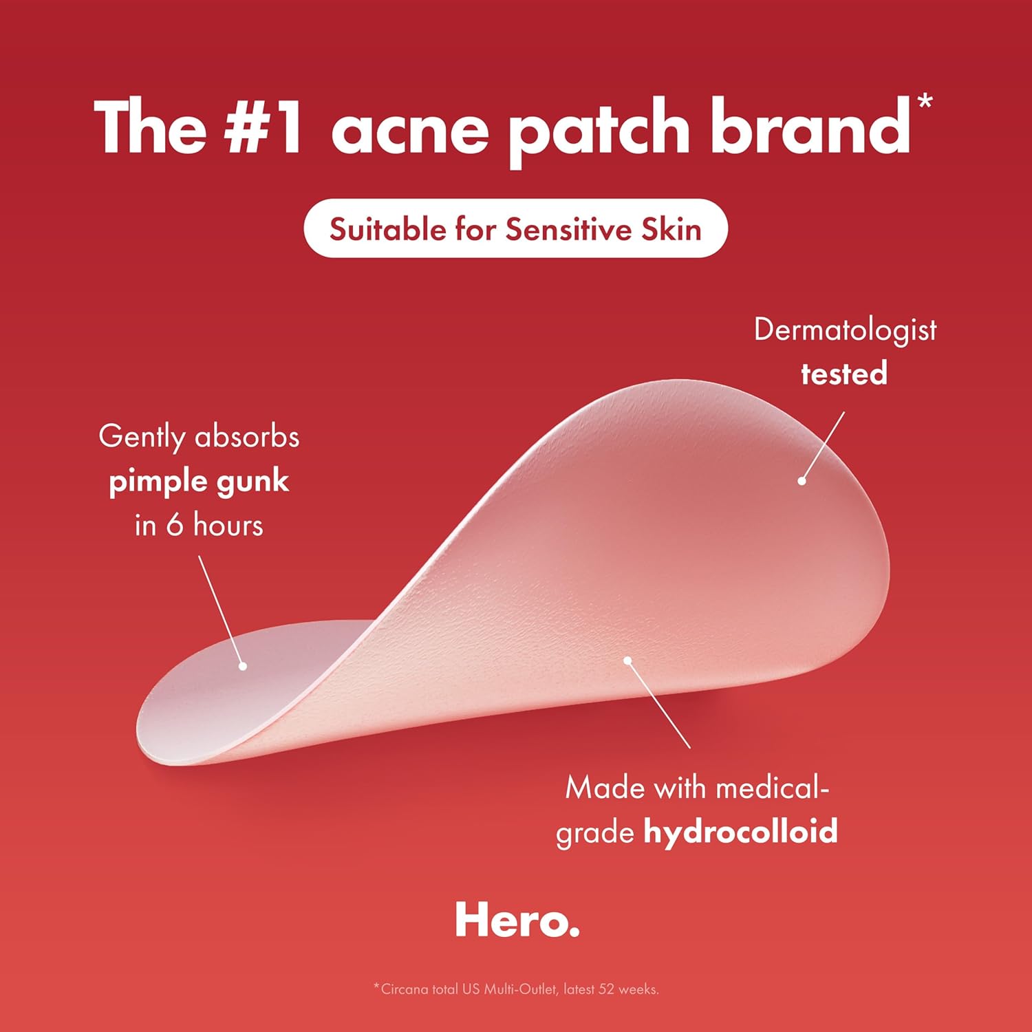 Mighty Patch Original Patch from Hero Cosmetics - #1 Hydrocolloid Acne Pimple Patches for Face, Shrinking Zits & Whiteheads in 1 Use, Nighttime Spot Pimple Stickers for Face, 75 Count - Image 6