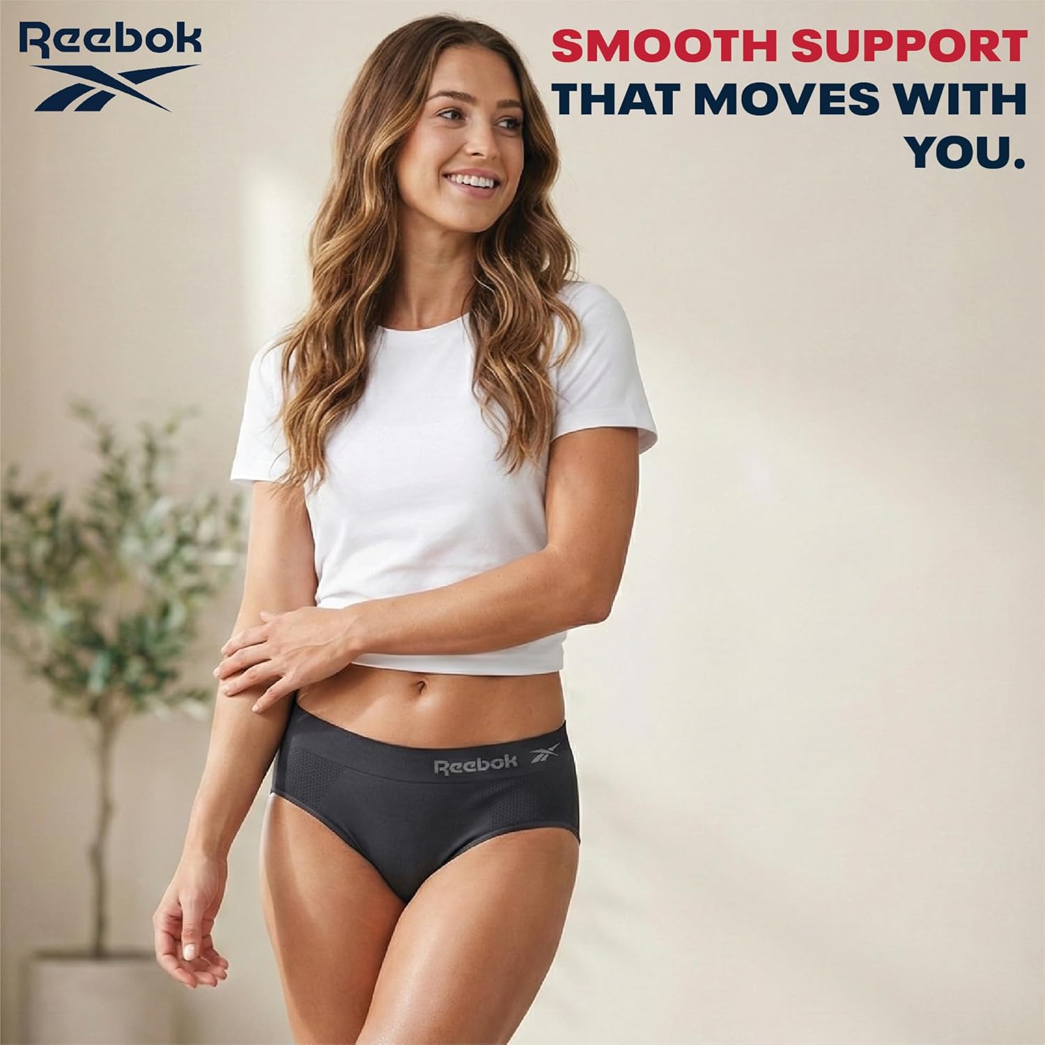 Reebok Hipster Panties for Women - 5 Pack Stretch Performance Seamless Underwear with Relaxed Tag-Free Waistband (S-XL) - Image 6
