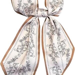 Hioyiwse Head Scarf Hair Neck Scarves For Women Purse Bag Scarfs For Handbags Silky Long Thin Satin Headscarf Fashion