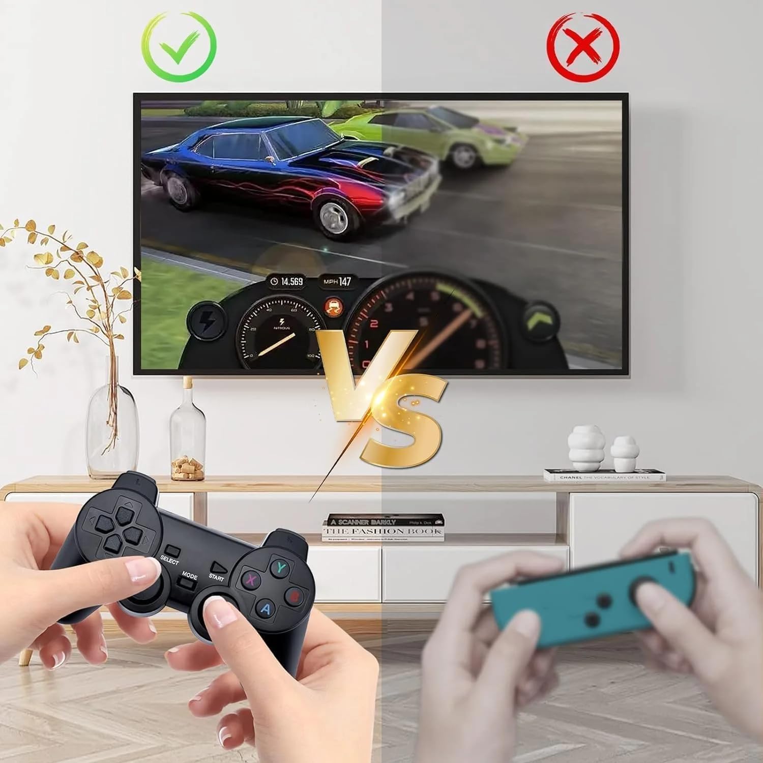 2026 Newest Retro Game Console, 20000+Games Wireless Home Video Game Console with 2 Wireless Handles, 64G HDMI TV Plug and Play PSP Arcade Stick, Support Dual TV Output, Gift for Kids & Adults - Image 2