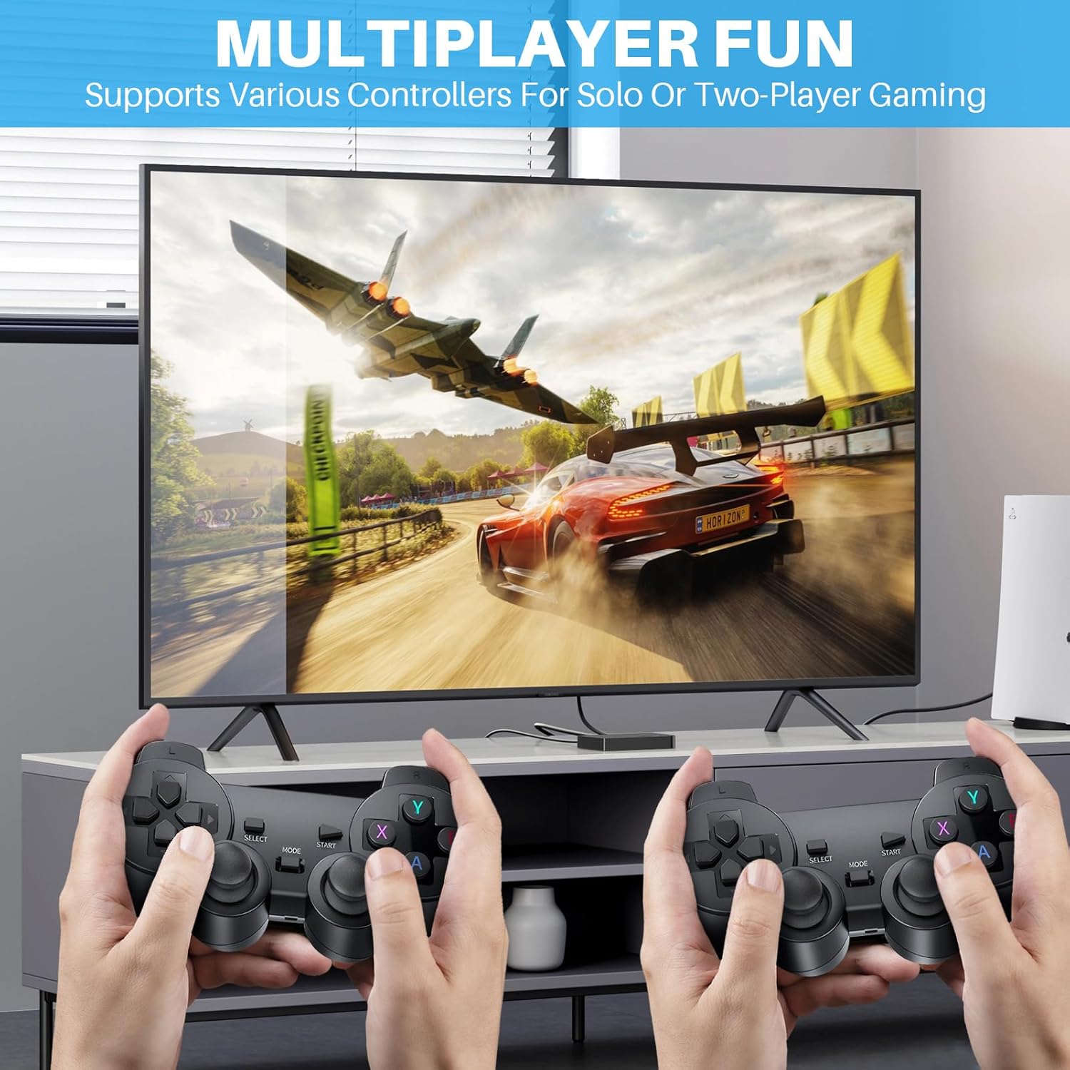 2026 Newest Retro Game Console, 20000+Games Wireless Home Video Game Console with 2 Wireless Handles, 64G HDMI TV Plug and Play PSP Arcade Stick, Support Dual TV Output, Gift for Kids & Adults - Image 8