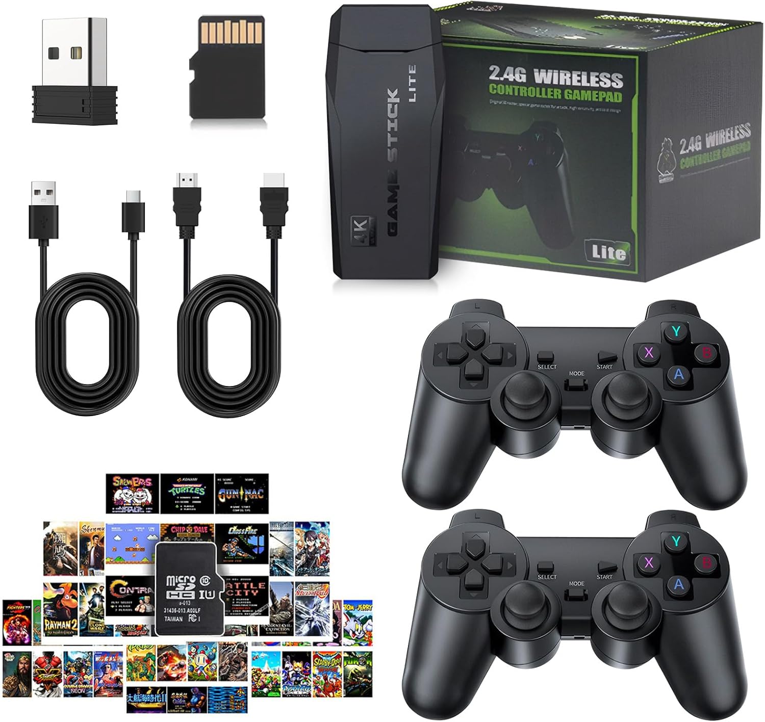 2026 Newest Retro Game Console, 20000+Games Wireless Home Video Game Console with 2 Wireless Handles, 64G HDMI TV Plug and Play PSP Arcade Stick, Support Dual TV Output, Gift for Kids & Adults