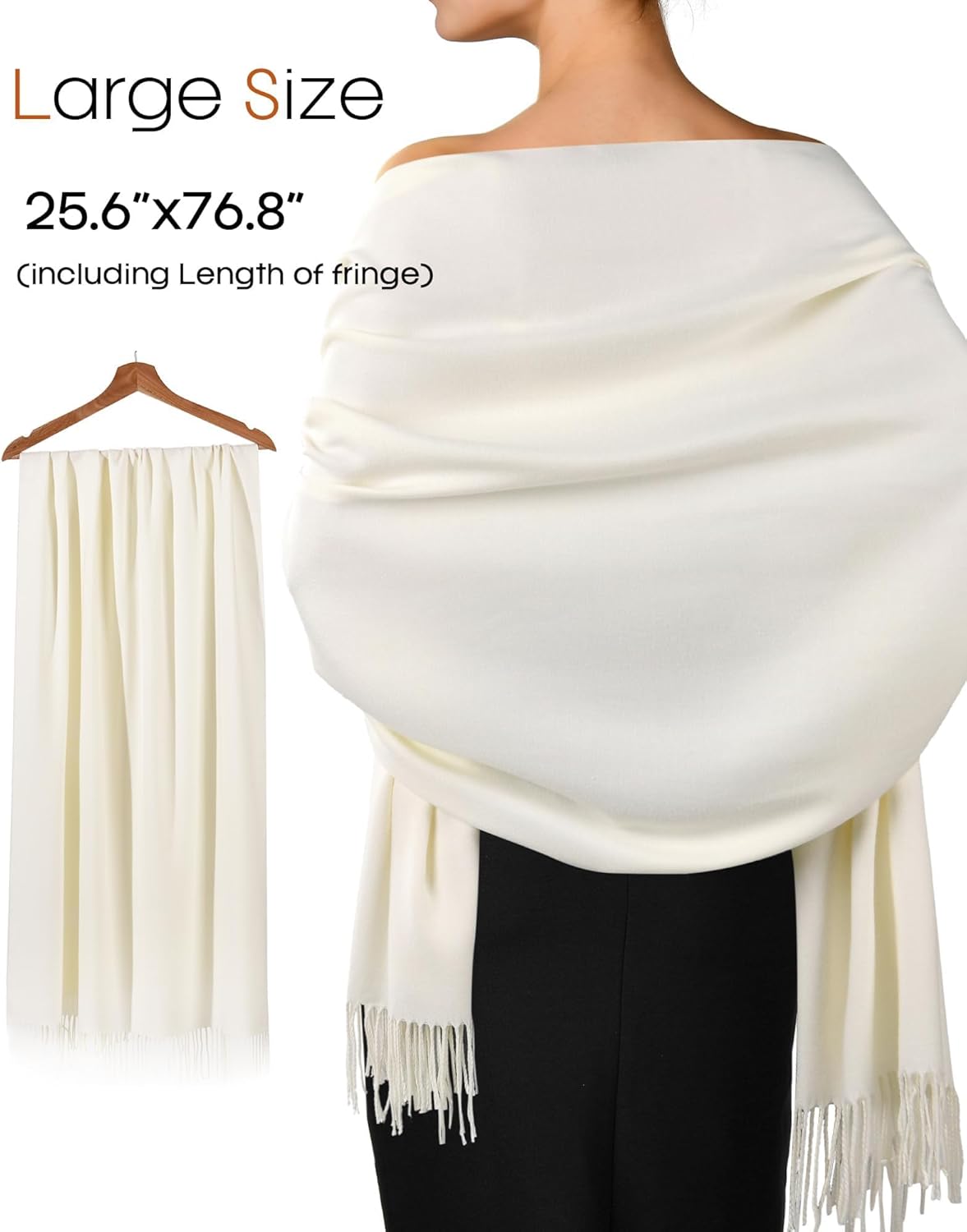 FURTALK Pashmina Shawl Wraps for Women Evening Dresses Blanket Scarves Fashion Scarf Wedding Gifts - Image 6