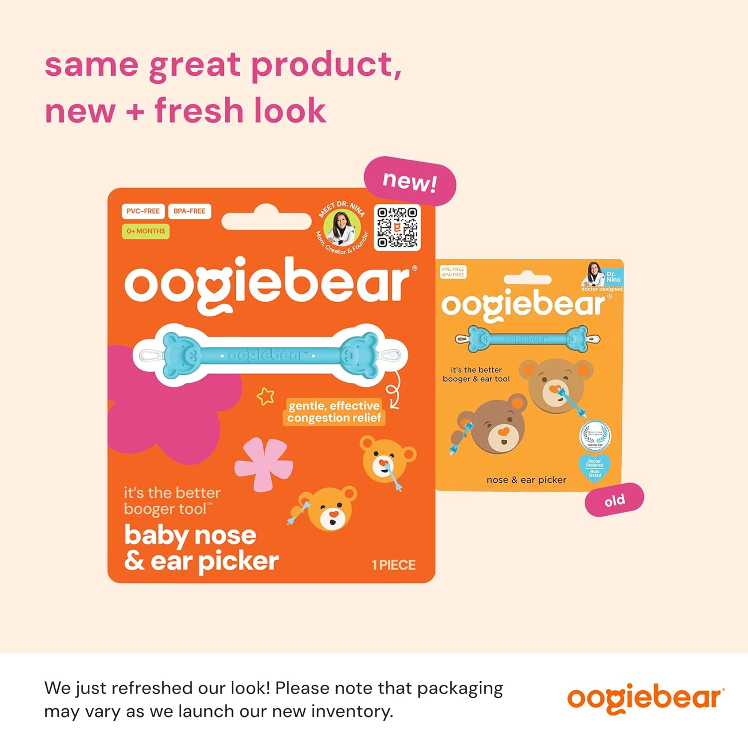 oogiebear Baby Nose Cleaner & Ear Wax Removal Tool - Safe Booger & Earwax Removal for Newborns, Infants, Toddlers - Dual-Ended - Essential Baby Stuff - Image 2