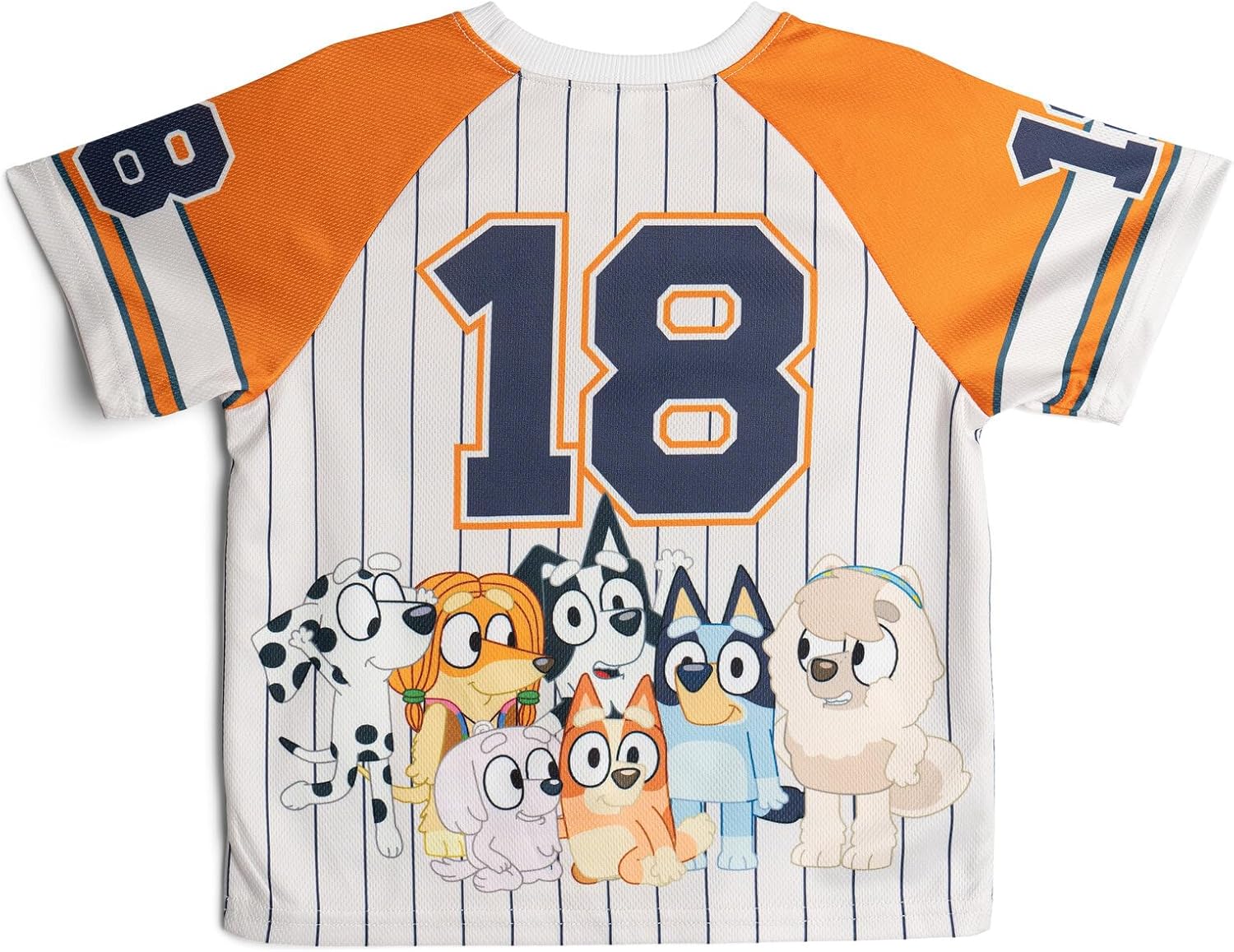 Bluey Athletic Mesh Baseball Jersey T-Shirt and Shorts Outfit Set Infant to Big Kid Sizes (12 Months - 10-12) - Image 5
