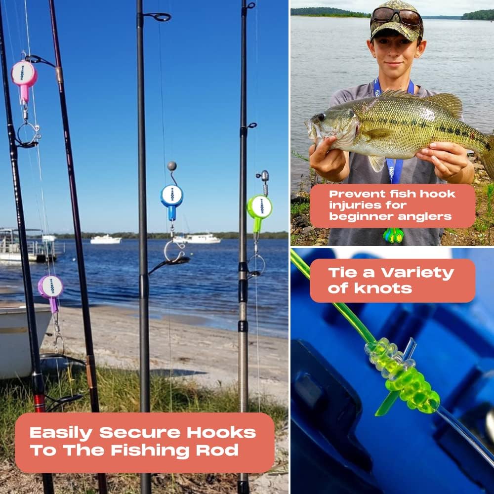 HOOK-EZE Fishing Knot Tying Tool | Protect from Fish Hooks | Tie Fishing Knots Easily | Cool Gadgets for Fishermen | Ice Fly Fishing | Fishing Accessories for Beginner Anglers | Nail Knot Tool - Image 4