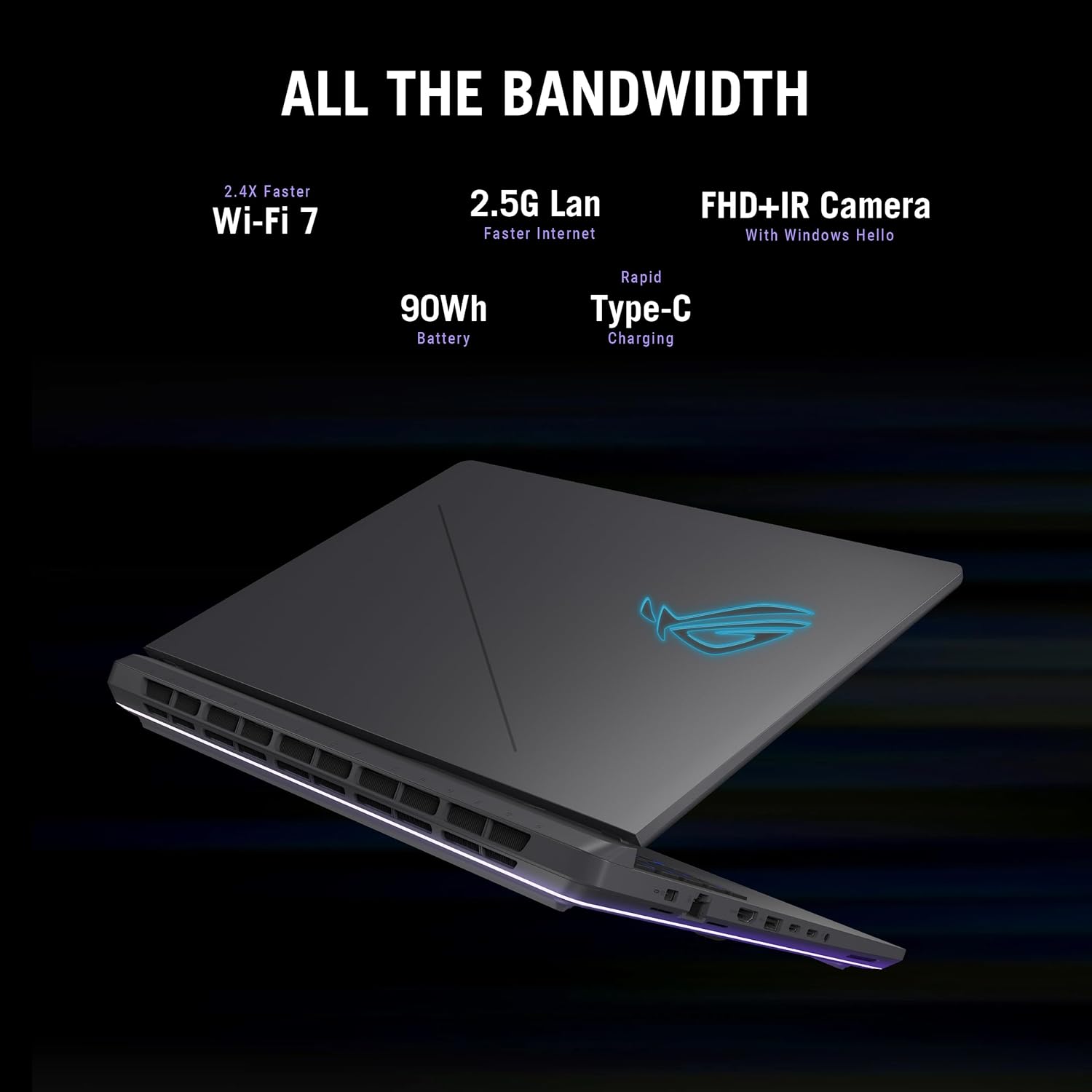 ASUS ROG Strix G16 (2025) Gaming Laptop, 16” FHD+ 16:10 165Hz/3ms Display, NVIDIA® GeForce RTX™ 5060 Laptop GPU, Intel® Core™ i7 Processor 14650HX, 16GB DDR5, 1TB Gen 4 SSD, Wi-Fi 7, Windows 11 Home - Image 9