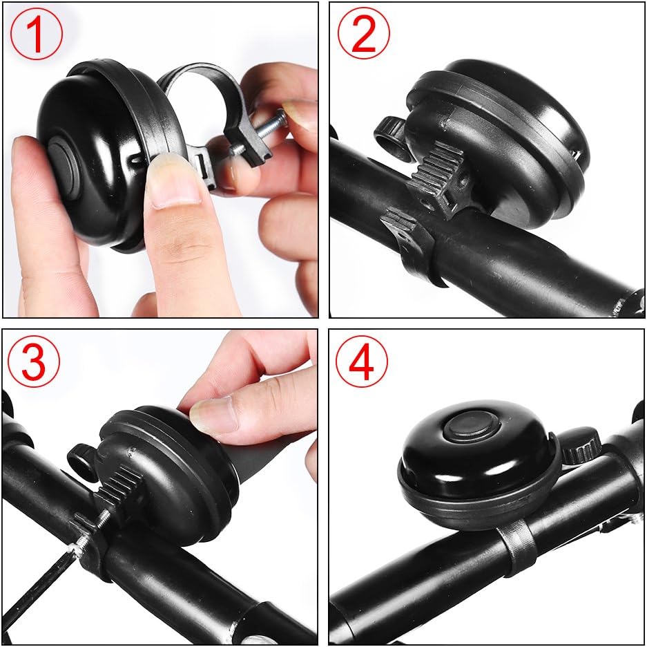 Accmor Classic Bike Bell, Aluminum Bicycle Bell, Loud Crisp Clear Sound Bicycle Bike Bell for Adults Kids - Image 4