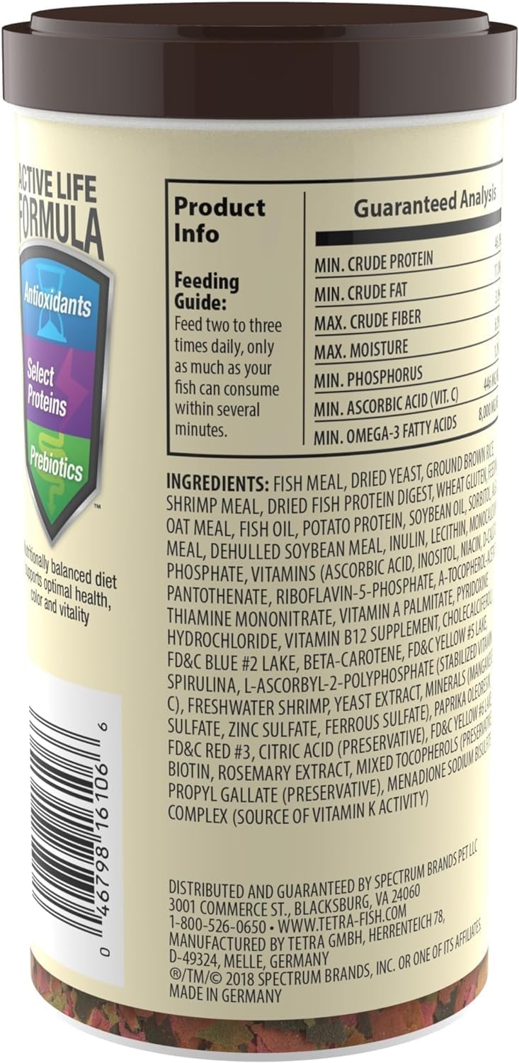 TetraMin Nutritionally Balanced Tropical Flake Food for Tropical Fish, 7.06 oz (pack of 1) - Image 2