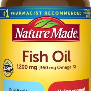 Fish Oil 1200mg, 100 Softgels, Fish Oil Omega 3 Supplement For Heart Health