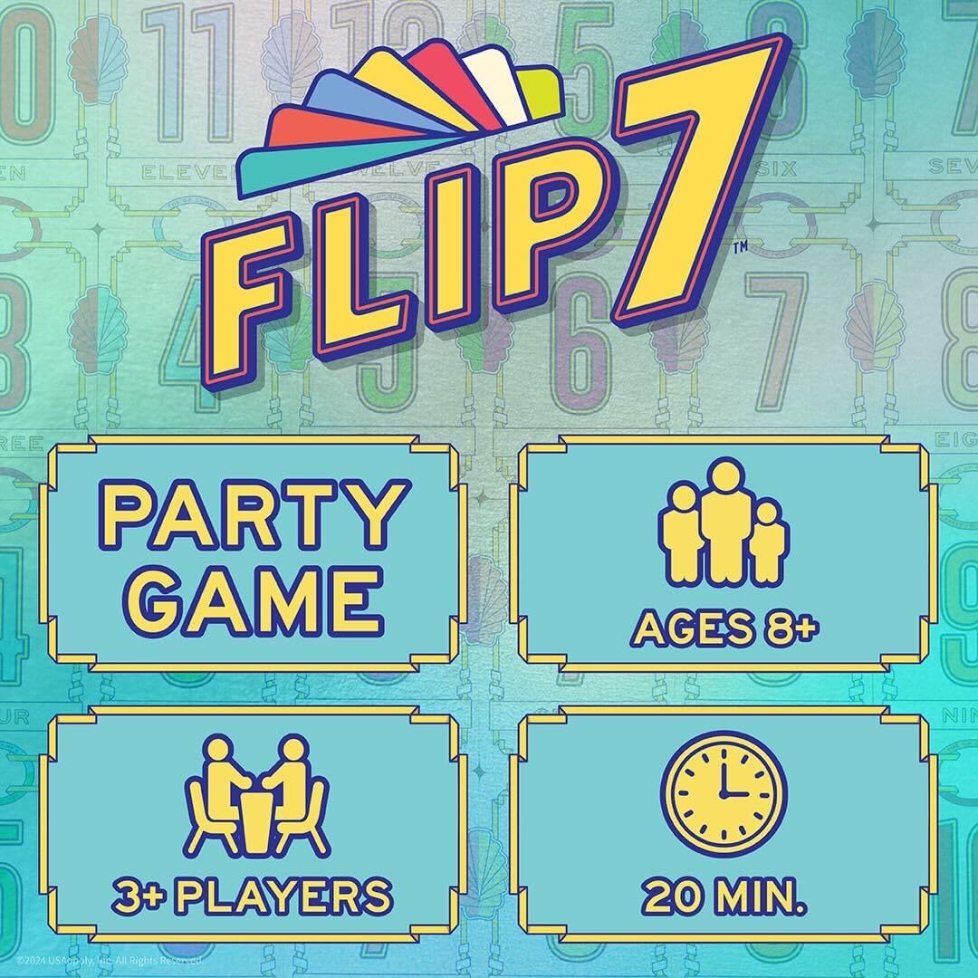 USAOPOLY Flip 7, The Ultimate Blend of Press Your Luck & Strategy, Fast-Paced Addictive Card Game,Quick to Learn & Easy to Teach,Perfect for Game Nights, 3+ Players, Ages 8 & Up, 20 Minutes Play Time - Image 11