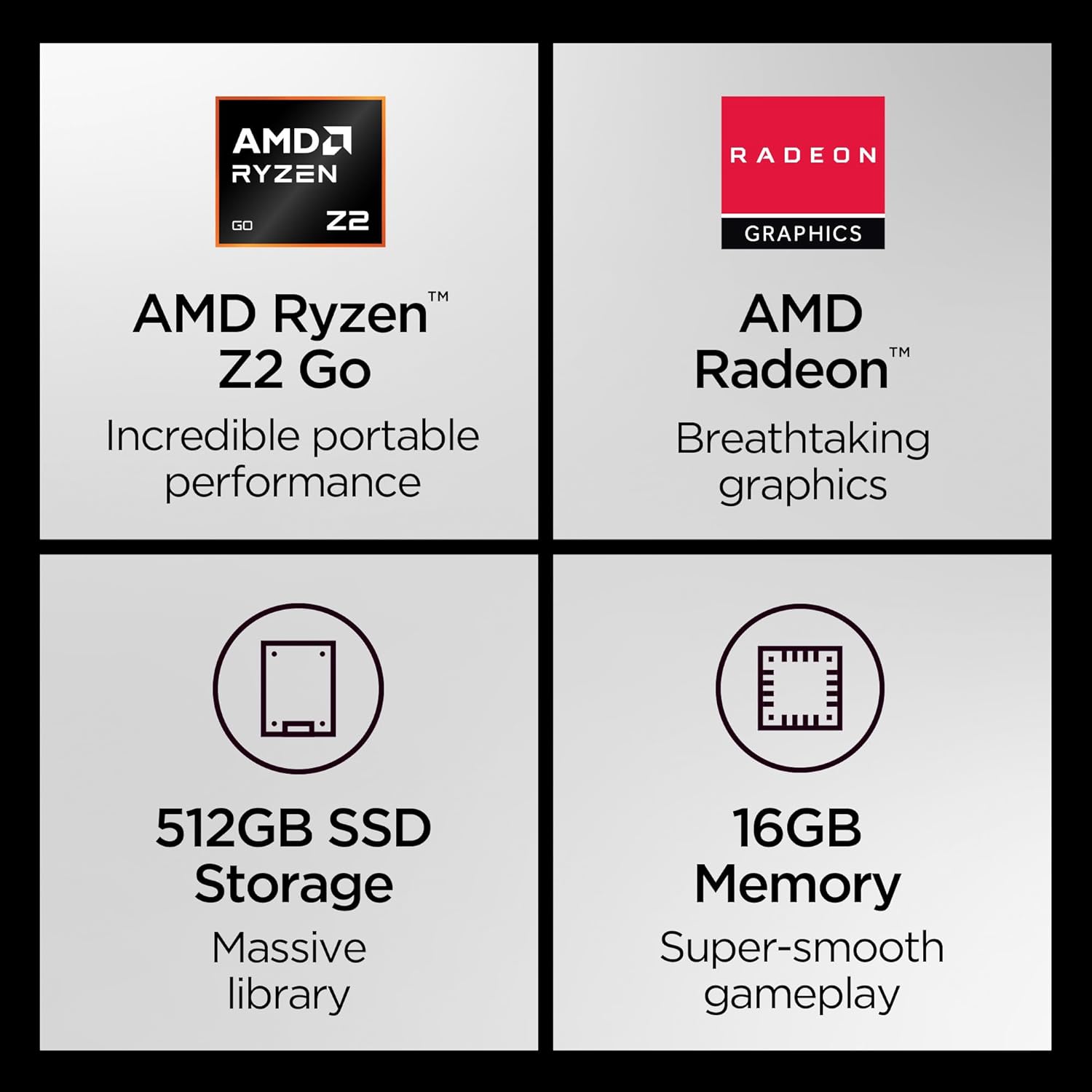 Lenovo Legion Go S - 2025 - Mobile Gaming Console - AMD Radeon graphics - 8" PureSight IPS Display - 120Hz - AMD Ryzen™ Z2 Go - 16GB Memory - 512GB Storage - Glacier White - Free PC Game Pass - Image 2