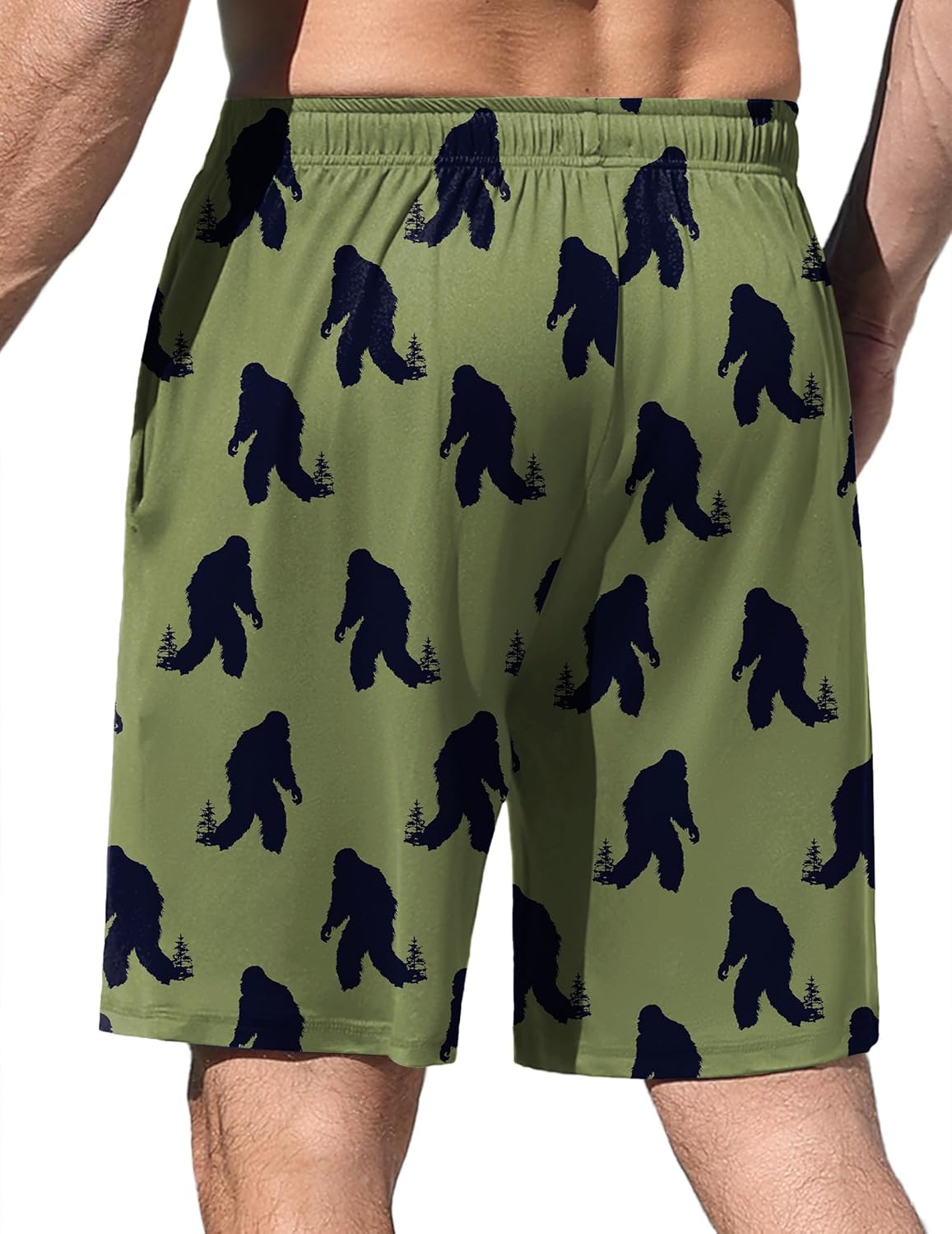 Ekouaer Men's Pajama Shorts Soft Sleepwear Bottoms Elastic Waistband Loungewear Breathable Men Shorts with Pockets - Image 2