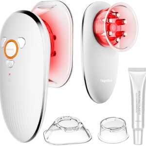 Dopsikn Body Sculpting Machine with Red Light Therapy for Face & Body, Cupping Therapy, Electric Cellulite Massage Tool with 2 Cups, Gift for Women, White