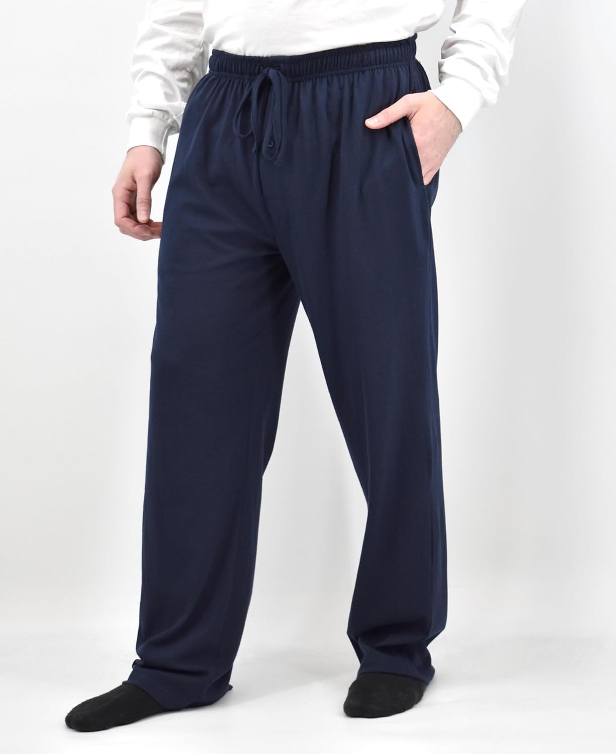 Andrew Scott Men's Cotton Lounge Pants | Multi Packs & Colors | Soft & Light Drawstring Yoga & Sleep PJ Bottoms - Image 2