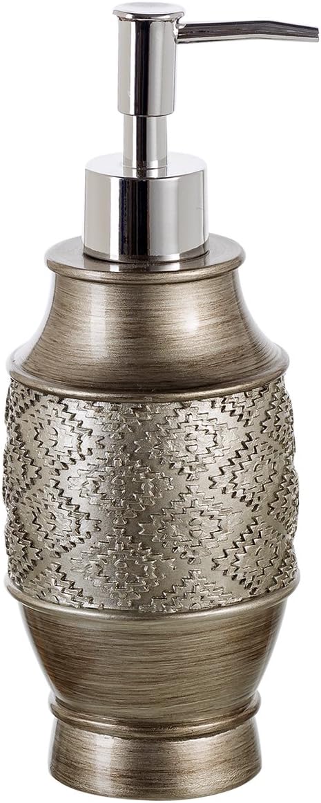 Creative Scents Dublin Silver Bathroom Accessory Set - Brushed Silver Bathroom Sets Accessories - 4 Piece Bathroom Set Includes: Soap Dispenser, Toothbrush Holder, Soap Dish and Tumbler - Image 3