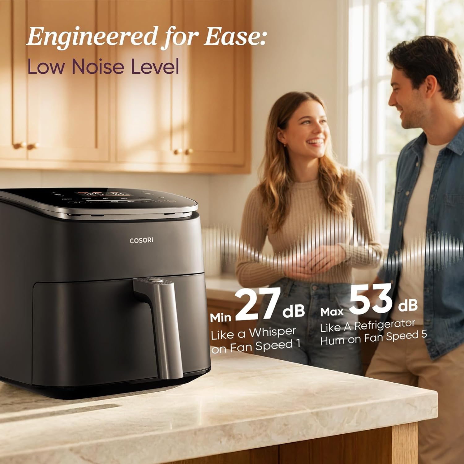 Cosori 9-in-1 TurboBlaze Air Fryer 6 Qt, PFAS-Free Ceramic Coating, 90°–450°F, Precise Heating for Even Results, Air Fry, Roast, Bake, Broil, Dry, Frozen, Proof, Reheat, Keep Warm, 120V, Dark Gray - Image 9
