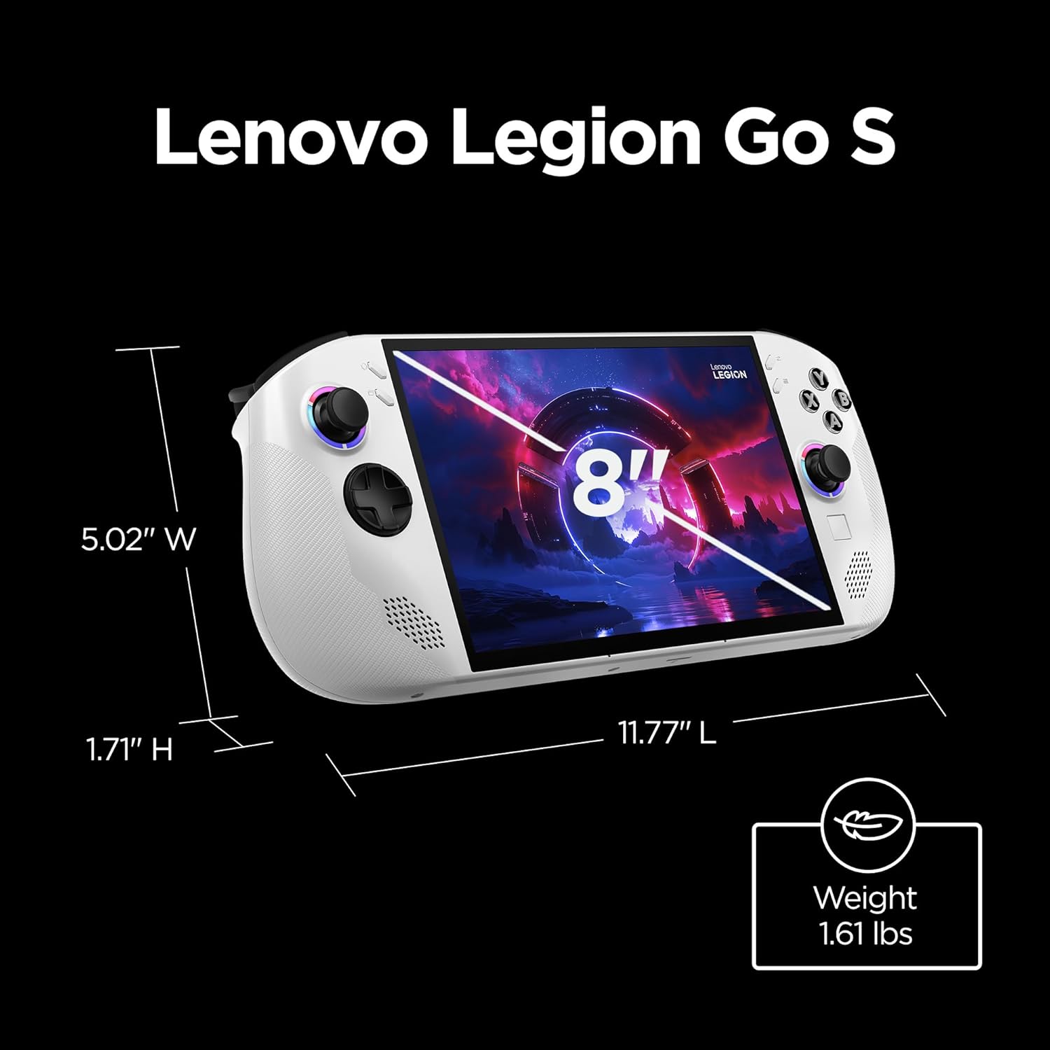 Lenovo Legion Go S - 2025 - Mobile Gaming Console - AMD Radeon graphics - 8" PureSight IPS Display - 120Hz - AMD Ryzen™ Z2 Go - 16GB Memory - 512GB Storage - Glacier White - Free PC Game Pass - Image 9