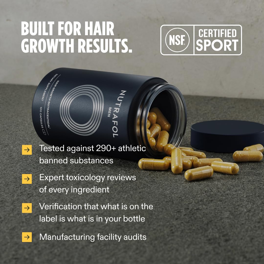 Nutrafol Men's Hair Growth Supplements, Clinically Tested for Visibly Thicker Hair and Scalp Coverage, Dermatologist Recommended - 2 Month Supply, Pack of 2 - Image 10