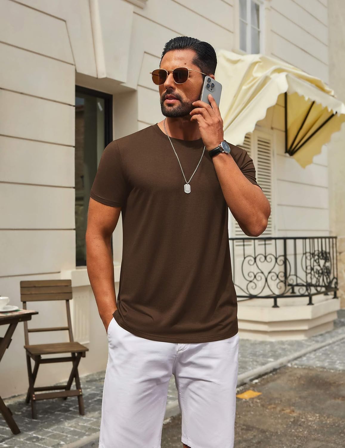 COOFANDY Men's T-Shirts Short Sleeve Crew Neck T Shirts Casual Classic Basic Tee Shirts - Image 2