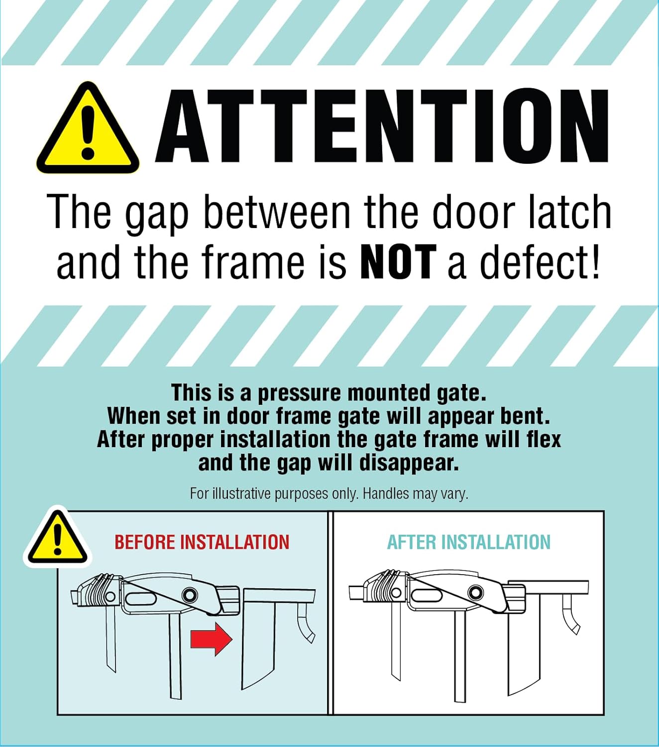 Regalo Safety 29-38.5" Baby Gate for Doorways & Bottom of Stairs, Pressure Mounted Baby Gate with Door for Babies, Toddlers & Pets, Tested & Safe for 30 Years, American Designed, American Owned, White - Image 9