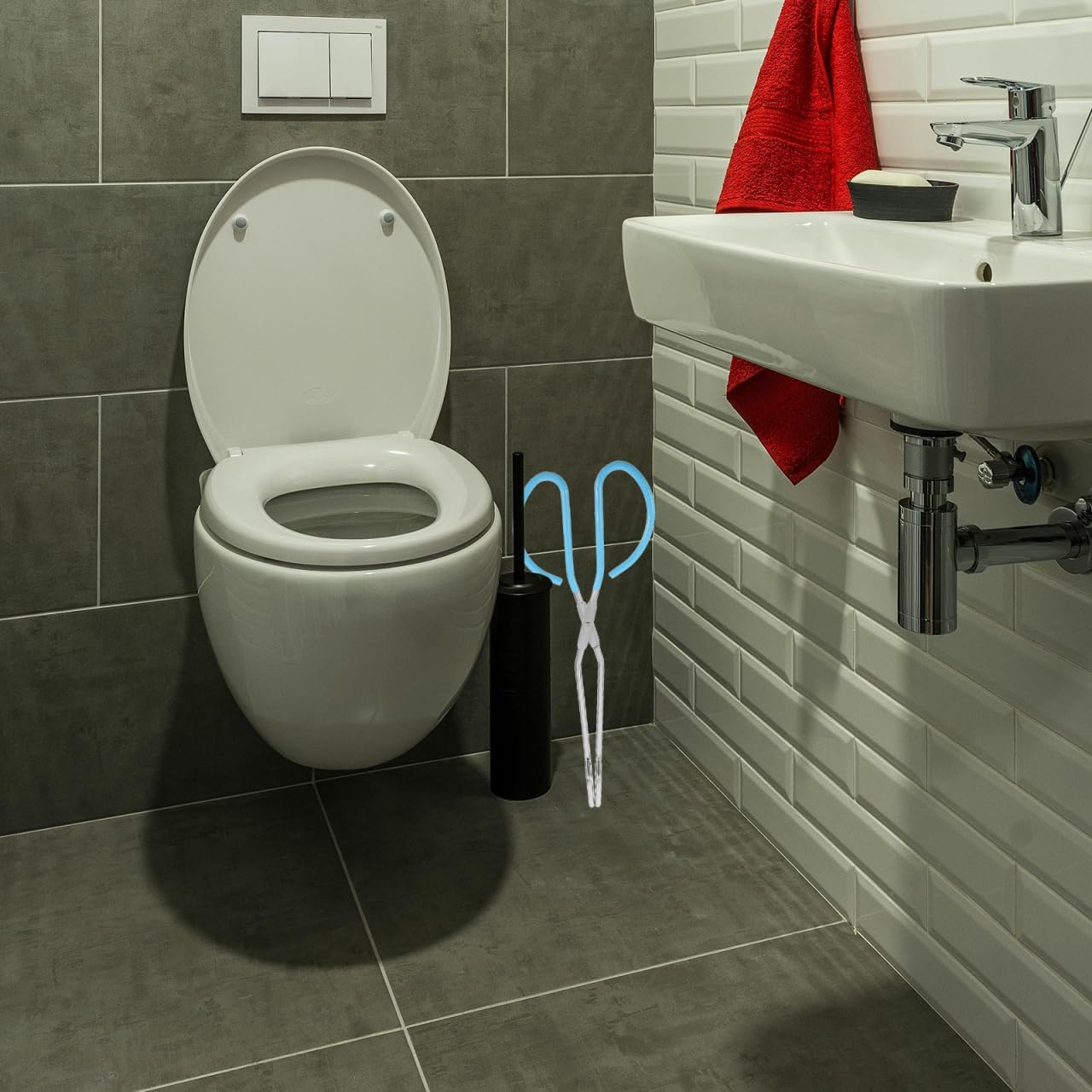 Ipetboom Bathroom Tongs for Wiping Toilet Aid Lightweight Self Wipe Tool with Non-Slip Handle Portable Butt Wiper for Elderly and Disabled 10.82X4.13X1.29 Inches - Image 6