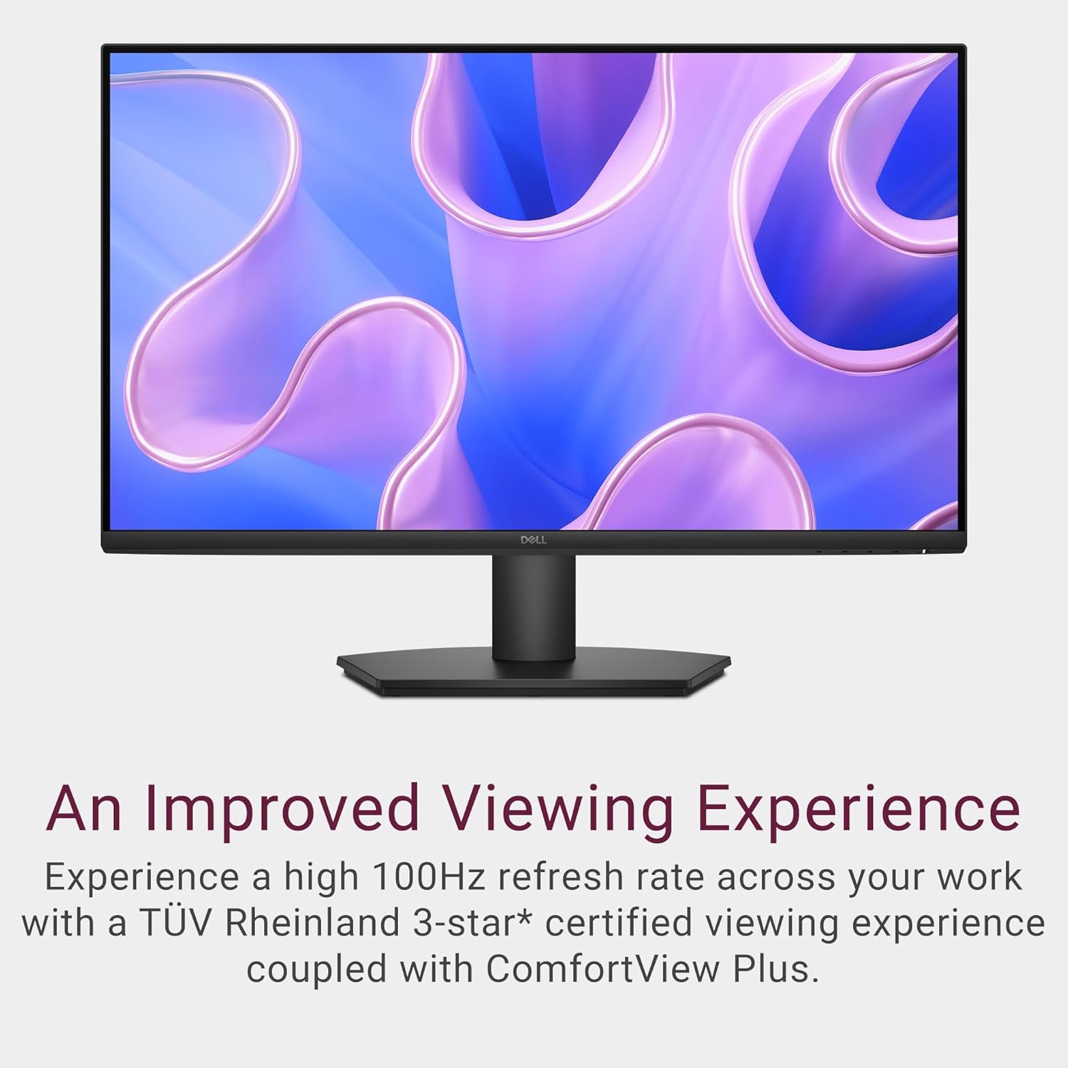 Dell 27 Monitor - SE2725HM - 27-inch Full HD (1920x1080) 16:9 100Hz Display, IPS Panel, 16.70 Million Colors, Anti-Glare, 1 HDMI / 1 VGA Port, TÜV Rheinland 3-Star*, Comfortview Plus - Black - Image 2