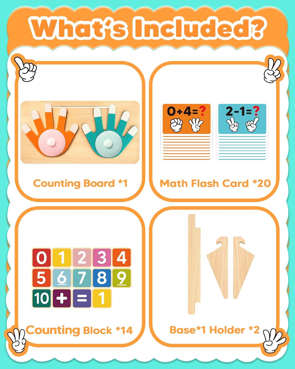 Montessori Educational Learning Toys for 3 4 5 Year Old Boys Girls Birthday Gifts, Toddler Preschool Learning Activities, Number Counting Blocks Toys for Kids, Math Manipulatives Counting Toy for 3-5 - Image 3