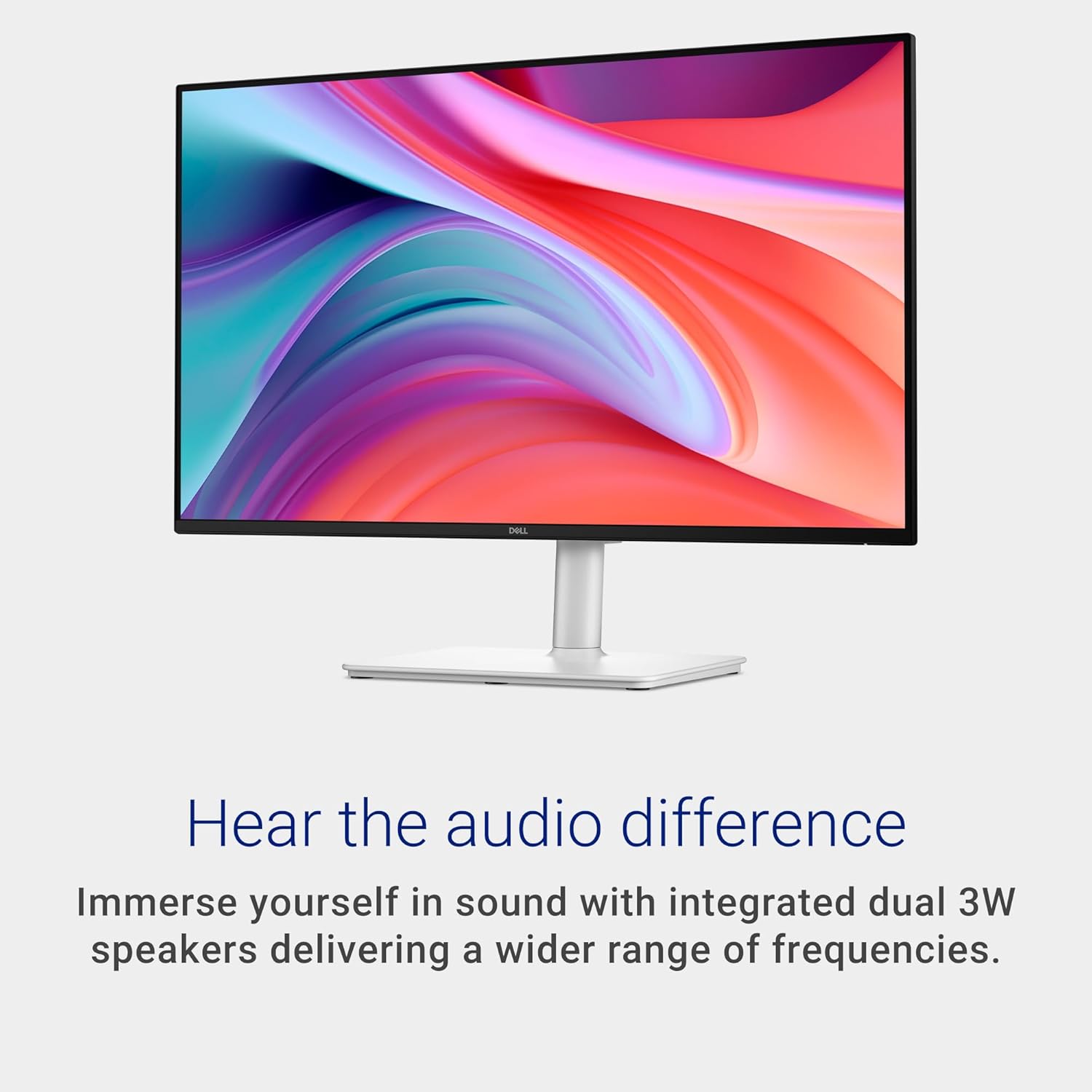 Dell 27 Plus Monitor - S2725HSM - 27-inch FHD (1920x1080) 144Hz 1ms Display, 2 x 3W Speakers, HDMI Connectivity, Height/Tilt/Pivot/Swivel Adjustability, AMD FreeSync - Ash White - Image 4