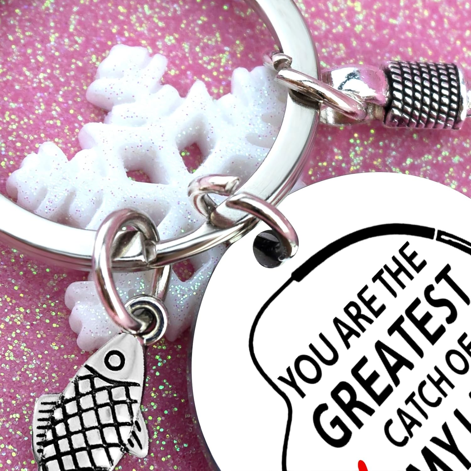 Fishing Gifts for Men Fisherman Gift for Boyfriend Husband Hubby Funny Fishings Lure Hook Keychain Personalized Gift for Fishing Lover for Birthday Sweetest Valentines Day Gifts for Him Boyfriend - Image 5