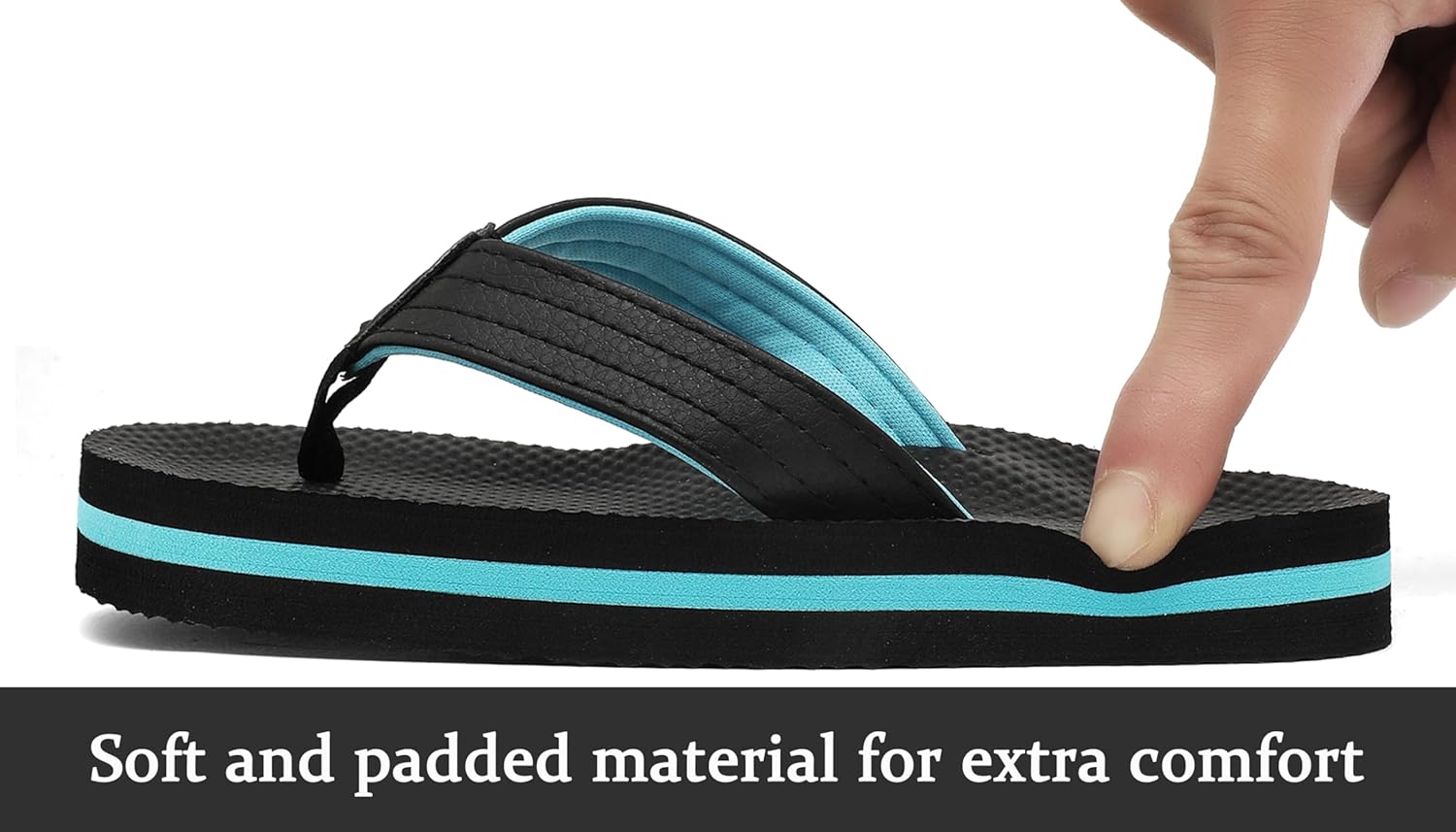 INMINPIN Kids Boys Girls Flip Flops Comfort Quick-Dry Beach Pool Aqua Thong Sandals(Little Kid/Big Kid) - Image 3