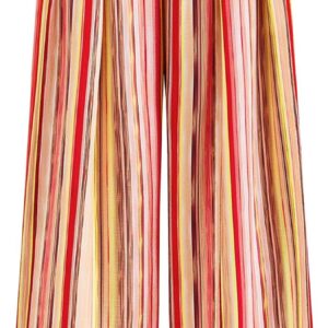 PRETTYGARDEN Womens Pants Elastic Waist Floral Lightweight Palazzo Pants for Women Casual Lounge Wide Leg Pants Woman