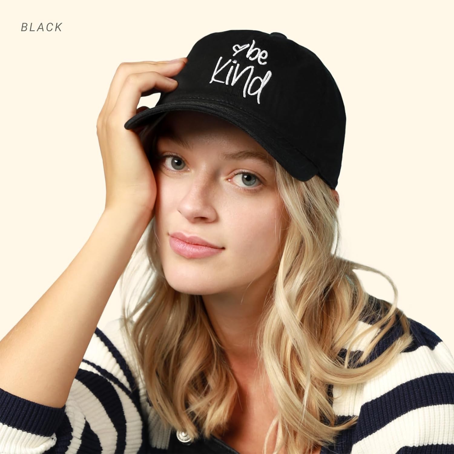 CHOK.LIDS Be Kind Trendy Womens Baseball Cap Unisex Fashion Cotton Polo Style Fun Inspirational Saying Seasonal Headwear - Image 4