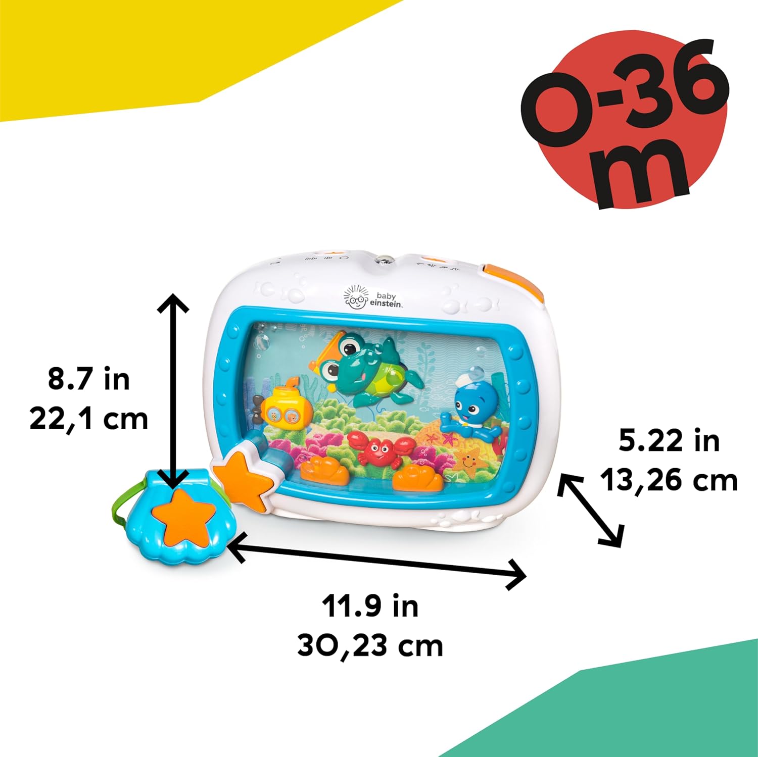 Baby Einstein Sea Dreams Soother Musical Crib Toy and Sound Machine, Newborn and up - Image 10