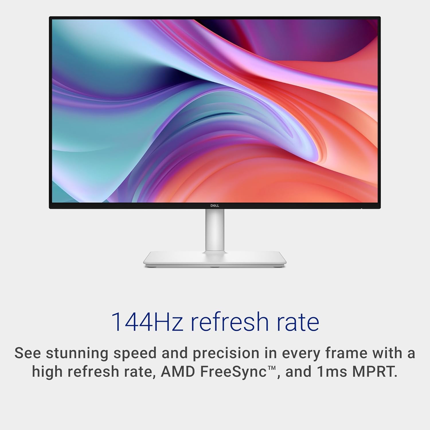 Dell 27 Plus Monitor - S2725HSM - 27-inch FHD (1920x1080) 144Hz 1ms Display, 2 x 3W Speakers, HDMI Connectivity, Height/Tilt/Pivot/Swivel Adjustability, AMD FreeSync - Ash White - Image 3