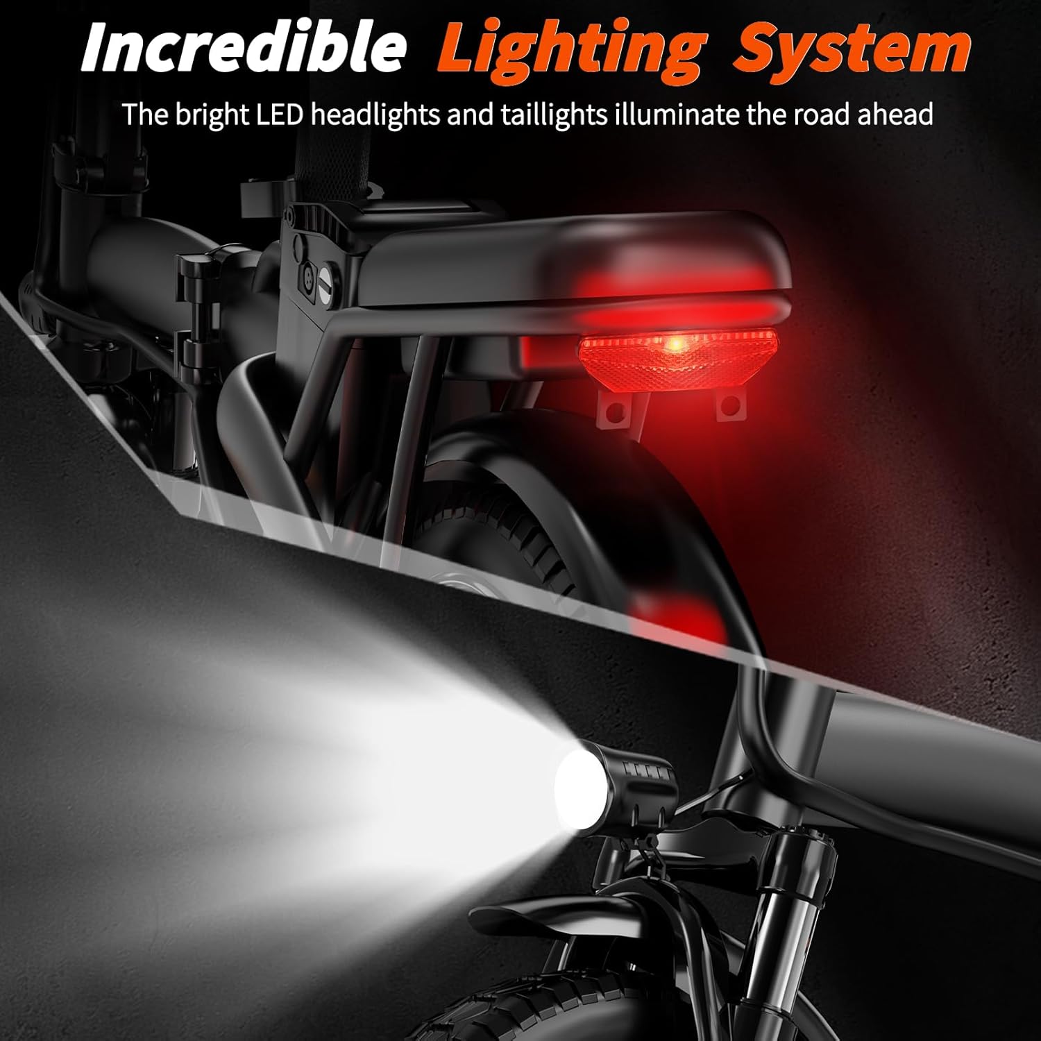 Folding Electric Bike for Adults, 500W Motor 25MPH & 35Miles Long Range, 14” Mini E-Bike with Removable 48V 576Wh Battery, UL Certified Electric Bicycle for Commuting & Teens - Image 2