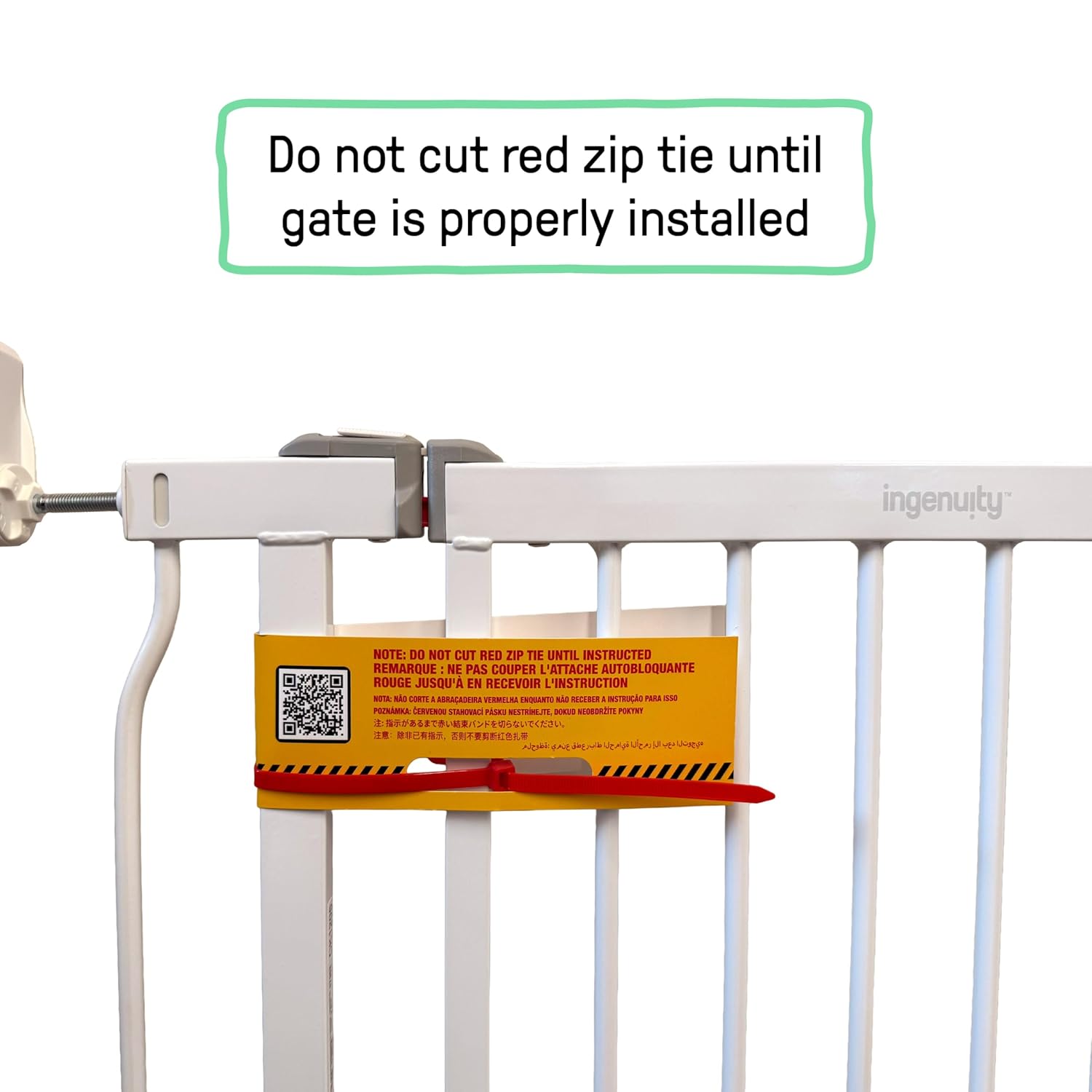 Ingenuity Decorative Extra Tall Baby Gate & Dog Gate, 28.5"-48" Wide, 36" Tall, Hardware or Pressure Mounted, Install on Top or Bottom of Stairs, Banister, or Doorway - White - Image 8