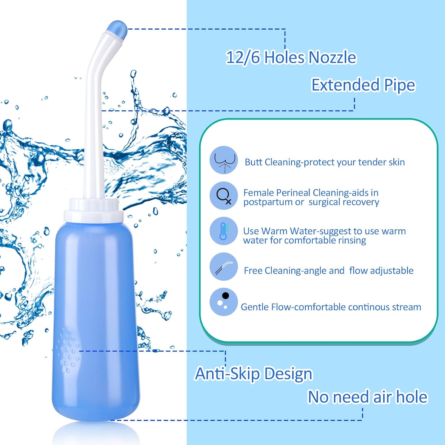 Meanplan 3 Pcs Toilet Aids Tools for Wiping and Bidet Body Brush Set Extended Reach Comfort Wiper Tools Elderly Assistance Butt Cleaner Shower Brush Travel Bidet Bathroom Aid for Disabled Pregnant - Image 6