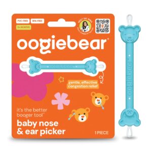 oogiebear Baby Nose Cleaner & Ear Wax Removal Tool – Safe Booger & Earwax Removal for Newborns, Infants, Toddlers – Dual-Ended – Essential Baby Stuff